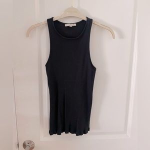 Black Express Pleated Tank Top